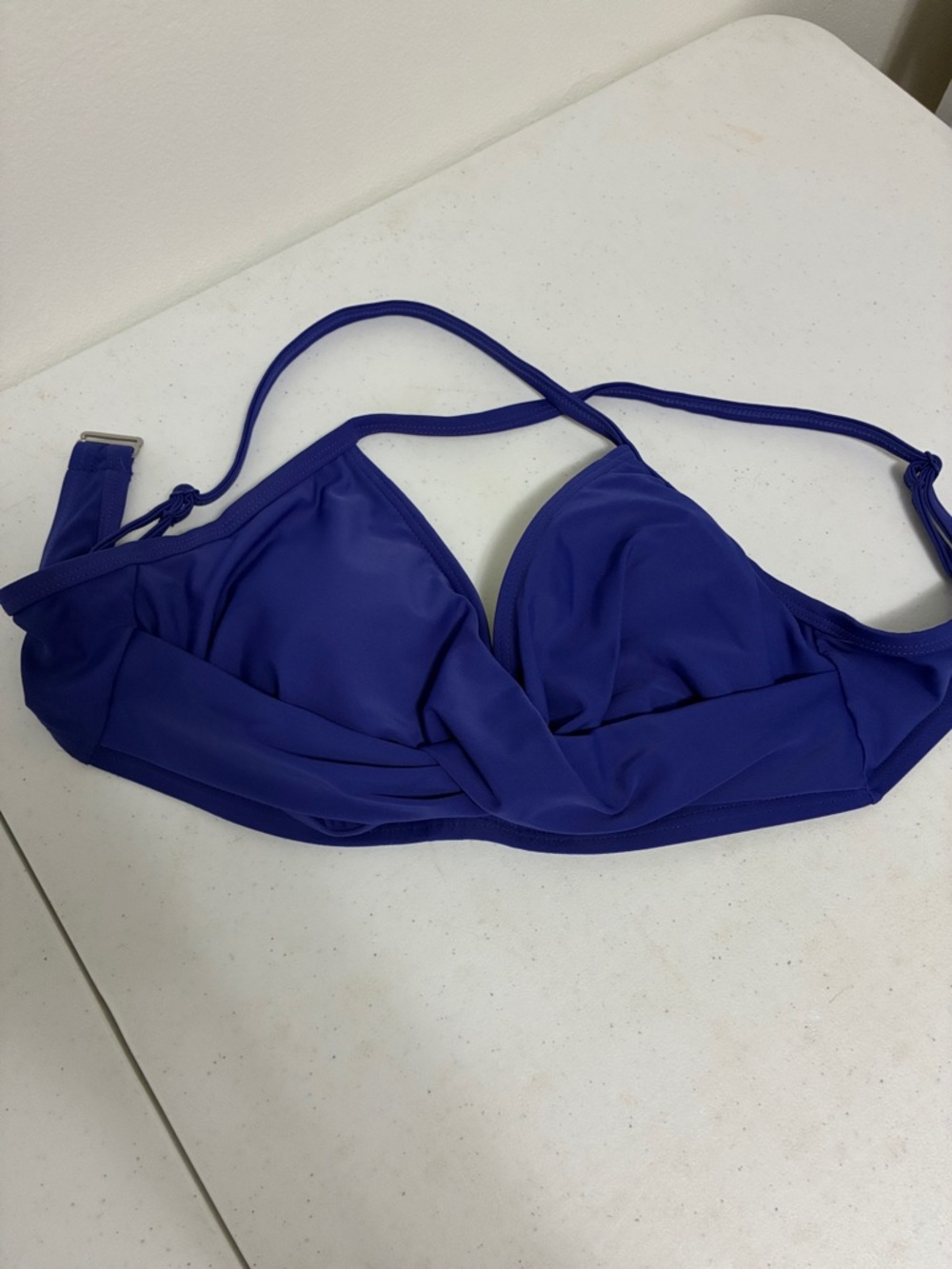 Athleta Purple Twist-Front Bikini Top